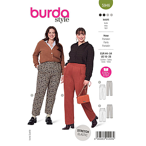 Patron Burda 5946 - Pantalon polyvalent et confortable du 46 au 56 (FR)#