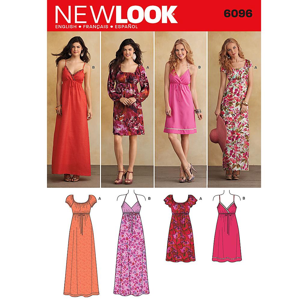 Patron New Look 6096 robe activa france