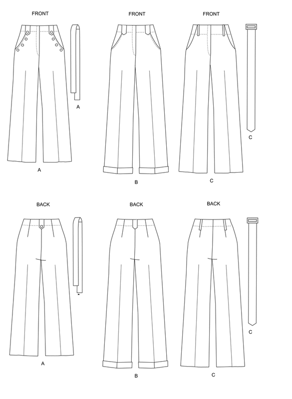 Patron Pantalon Large Taille élastiquée Détails du produit
