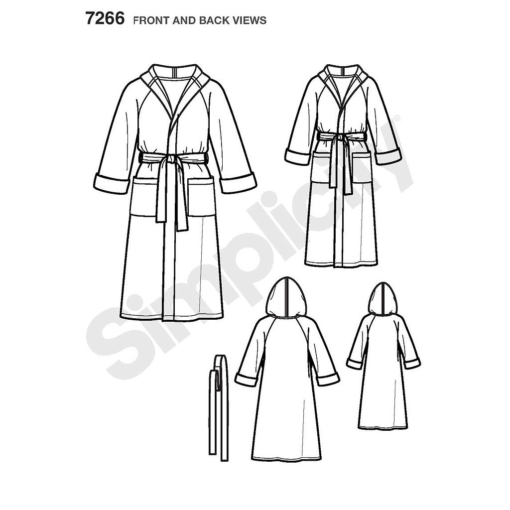 Patron Simplicity 3575 Robe De Chambre Adolescent Et Adulte
