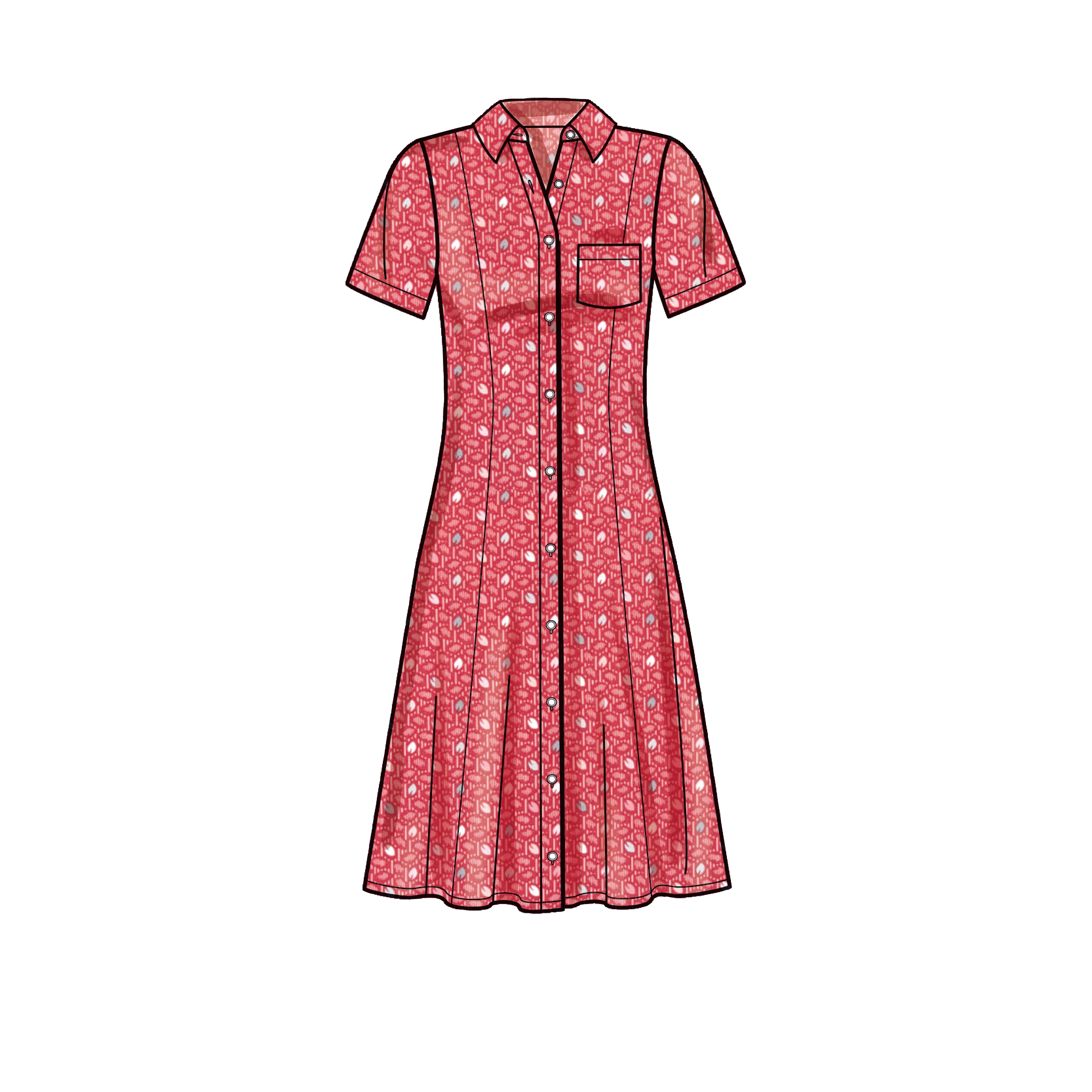 Patron Simplicity 9260 - Robe Chemisier du 38 au 56 (FR)