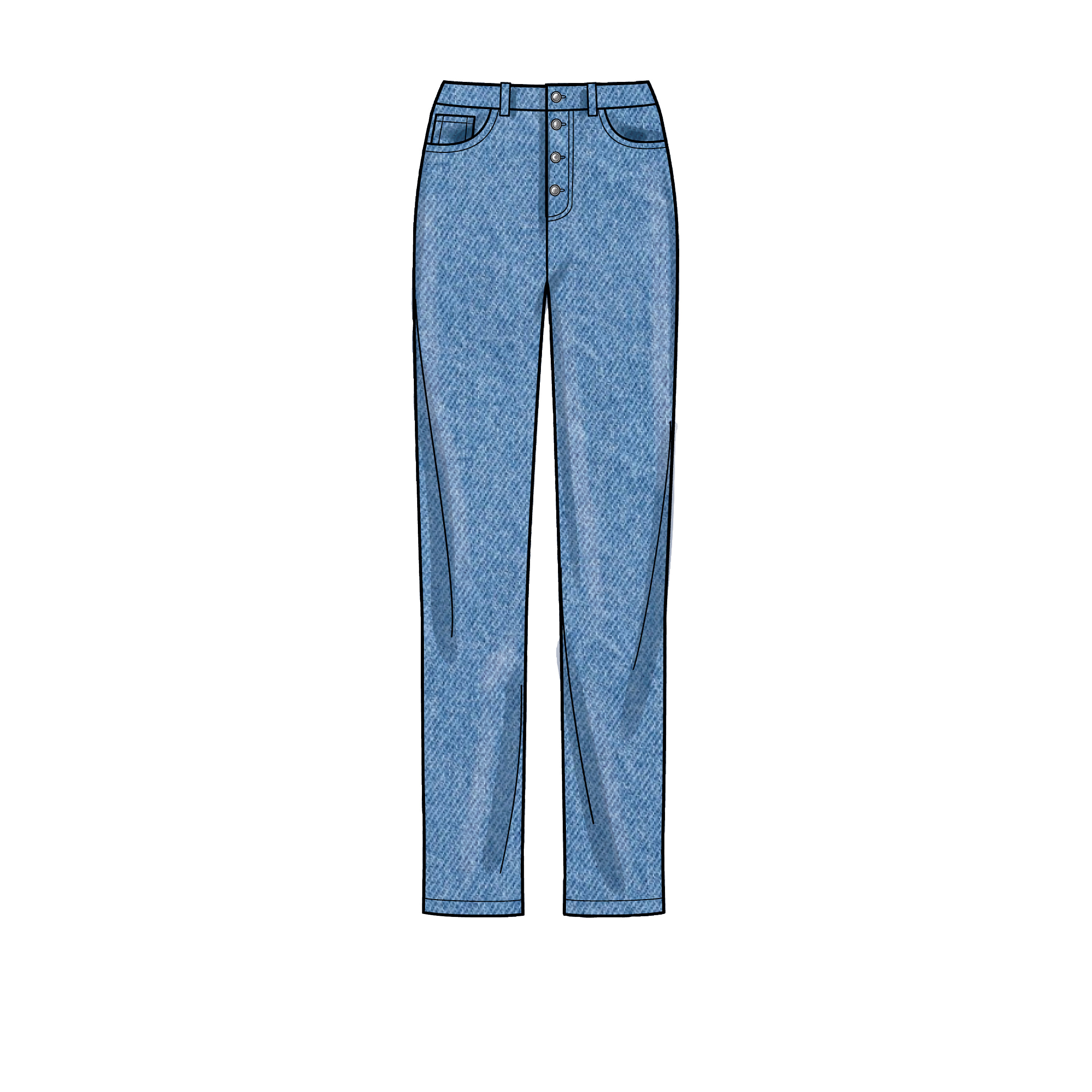 Patron Simplicity 9266 - Pantalon Femme style Jeans du 38 au 56 (FR)