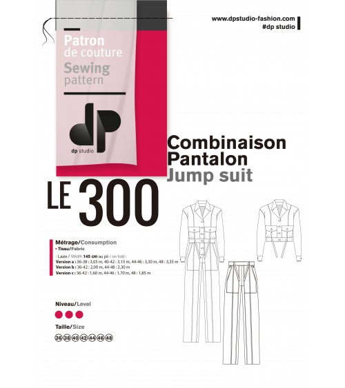Patron DP Studio Le 300 - Combinaison pantalon femme