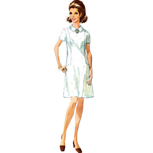 Patron Simplicity 9371 - Robe pour femme et femme avec variations de col, de manchette et de manche 36 au 54 FR