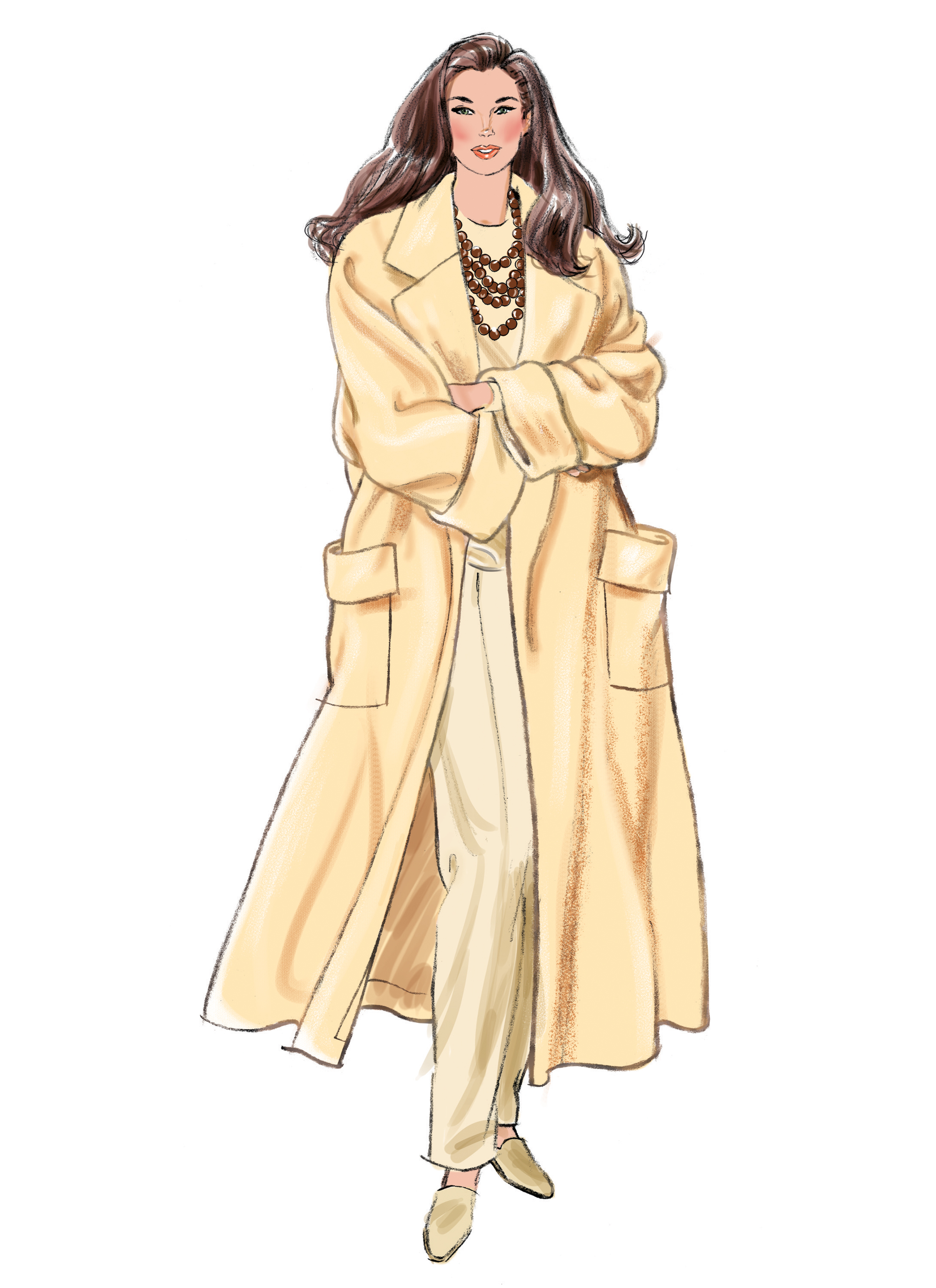 Patron New Look 6810 -  Manteau avec ceinture