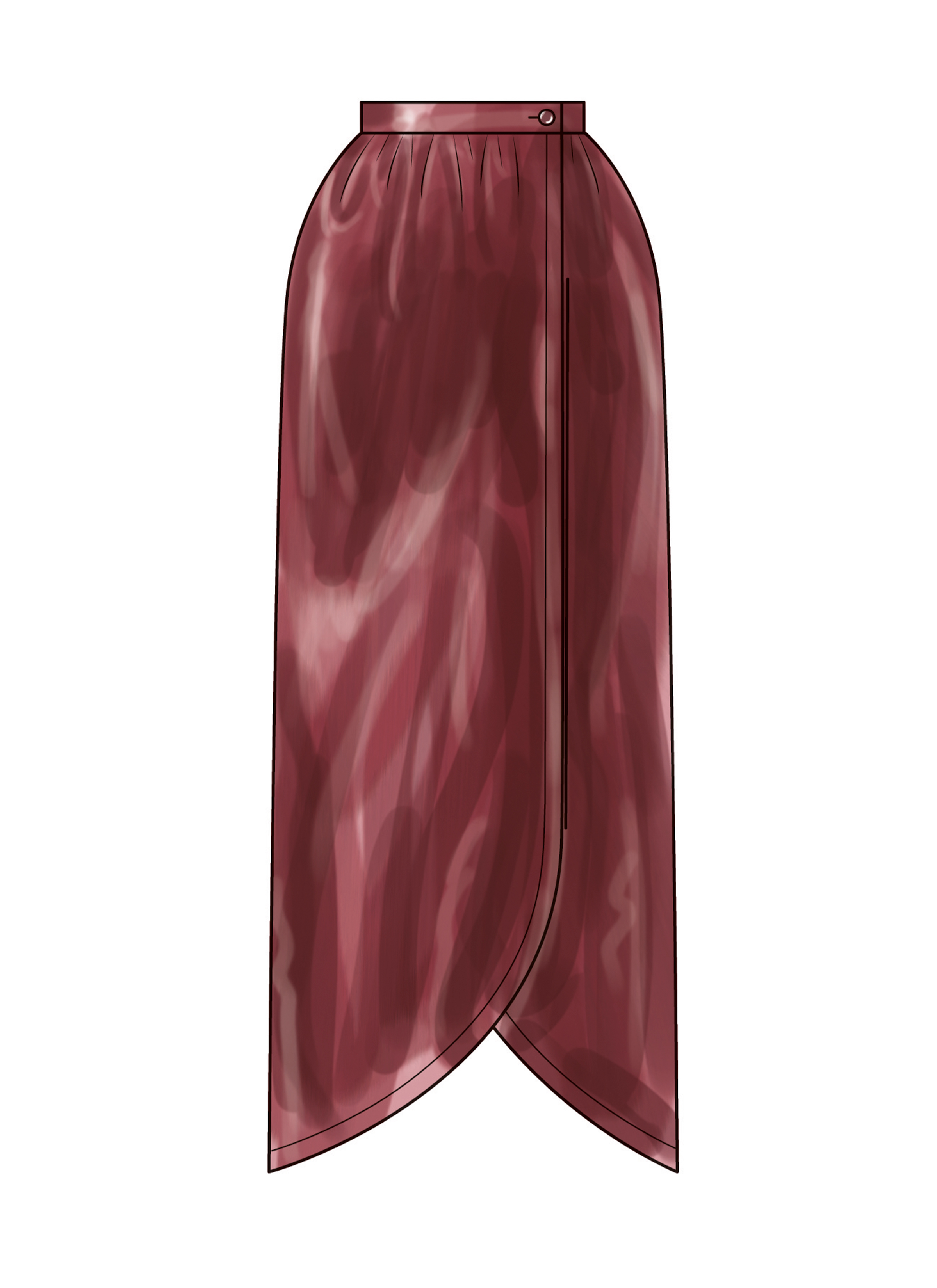 Patron New Look 6813 -  Jupe porte feuille