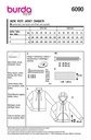 Patron Burda 6090- Veste sweat-shirt avec fermeture à glissière du 36 au 46