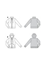 Patron Burda 6090- Veste sweat-shirt avec fermeture à glissière du 36 au 46
