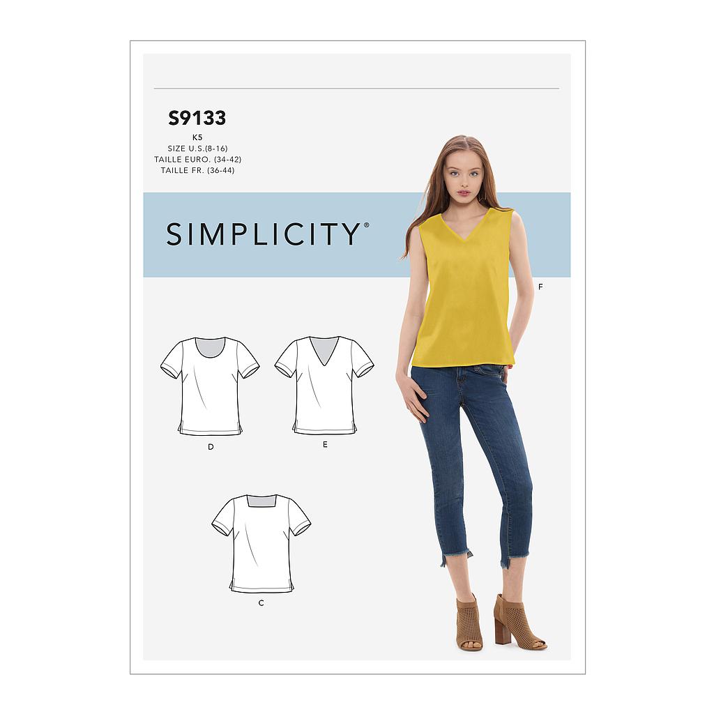 Patron Simplicity 9133 Blouse femme facile déclinable - 36 au 52
