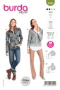 Patron Burda 6090- Veste sweat-shirt avec fermeture à glissière du 36 au 46