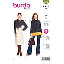 Patron Burda 6090- Veste sweat-shirt avec fermeture à glissière du 36 au 46