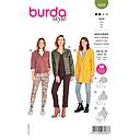 Patron Burda 6088- Vestes, manteau – sportifs avec fermeture à glissière du 36 au 46