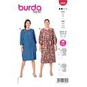 Patron Burda 6058 - Robe – tombé fluide – manches 3/4 du 46 au 56