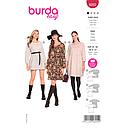 Patron Burda 6055- Robe à jupe froncée du 36 au 50