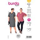 Patron Burda 6018 - Robe et Tee-shirt à manches raglan du 46 au 56 (FR)