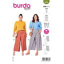 Patron Burda 6035 - Pantalon et Jupe- culotte avec pan de surjupe du 46 au 56 (FR)