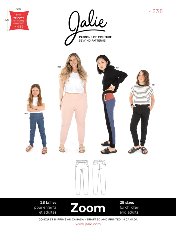 Patron Jalie 4238 ZOOM- Jogging moderne