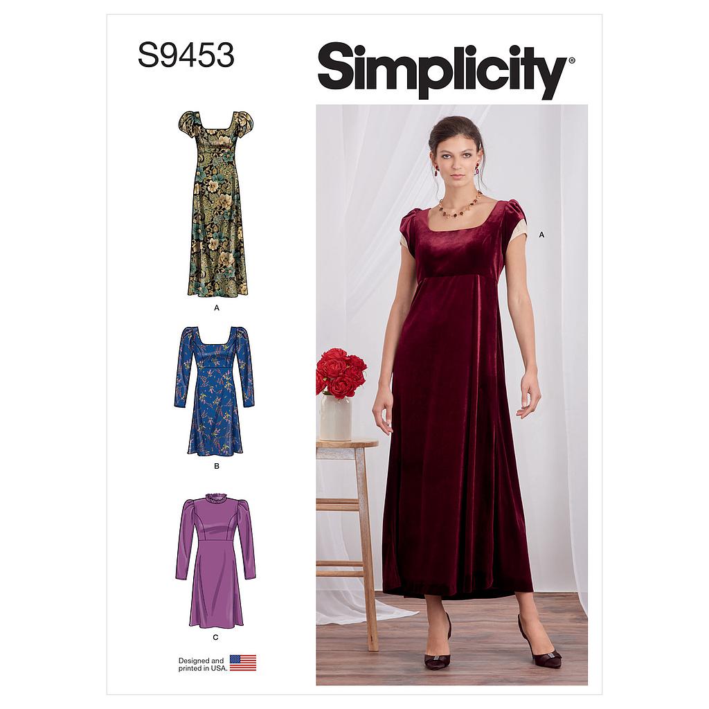 Patron Simplicity 9453 - Robe pour femme du 34 au 52 FR