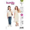 Patron Burda 9244 - Robe et Blouse avec décolleté décorées de ruchés de manches du 36 au 46 (FR)