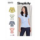 Patron Simplicity 9470 - Hauts pour jeunes filles