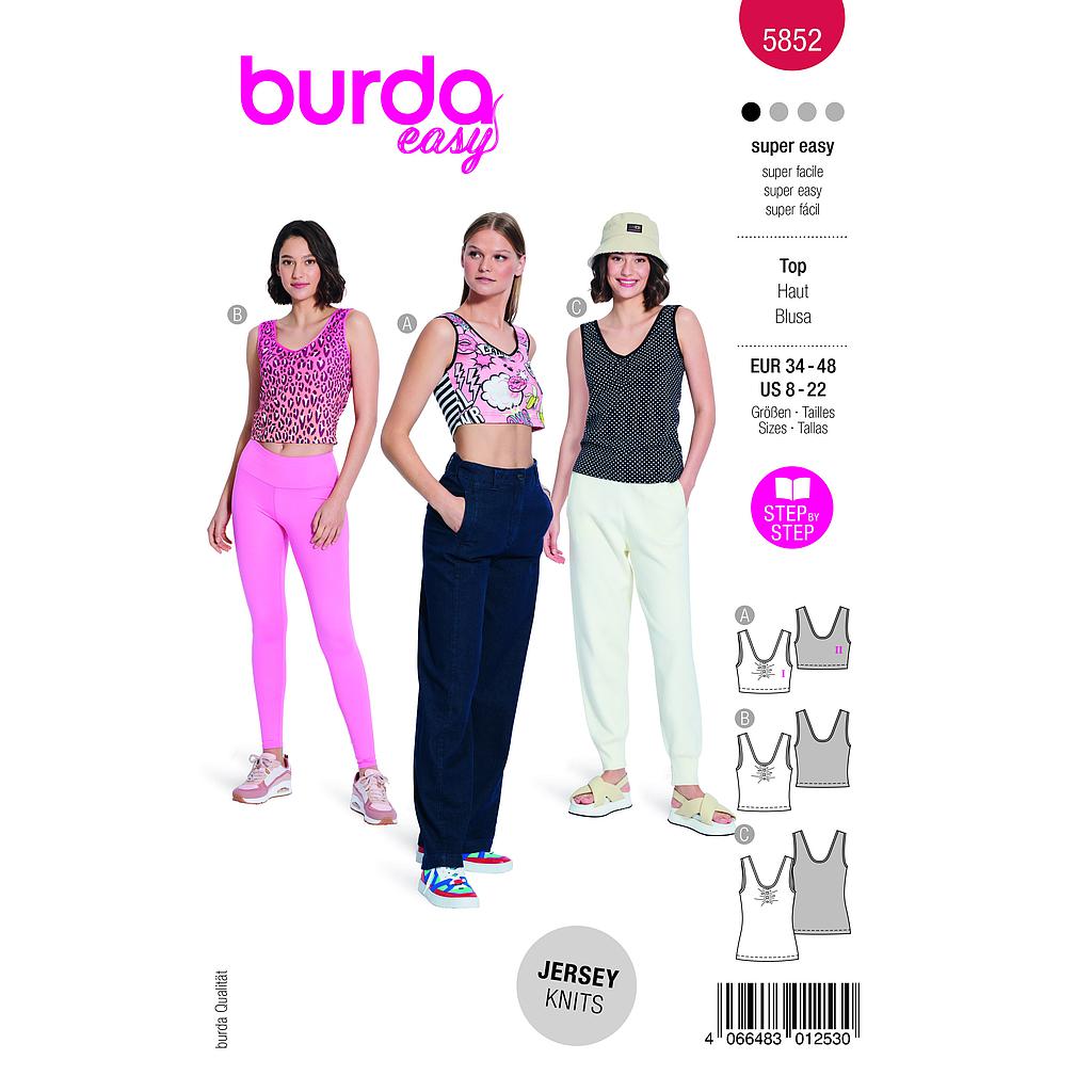 Patron Burda 5852-Top