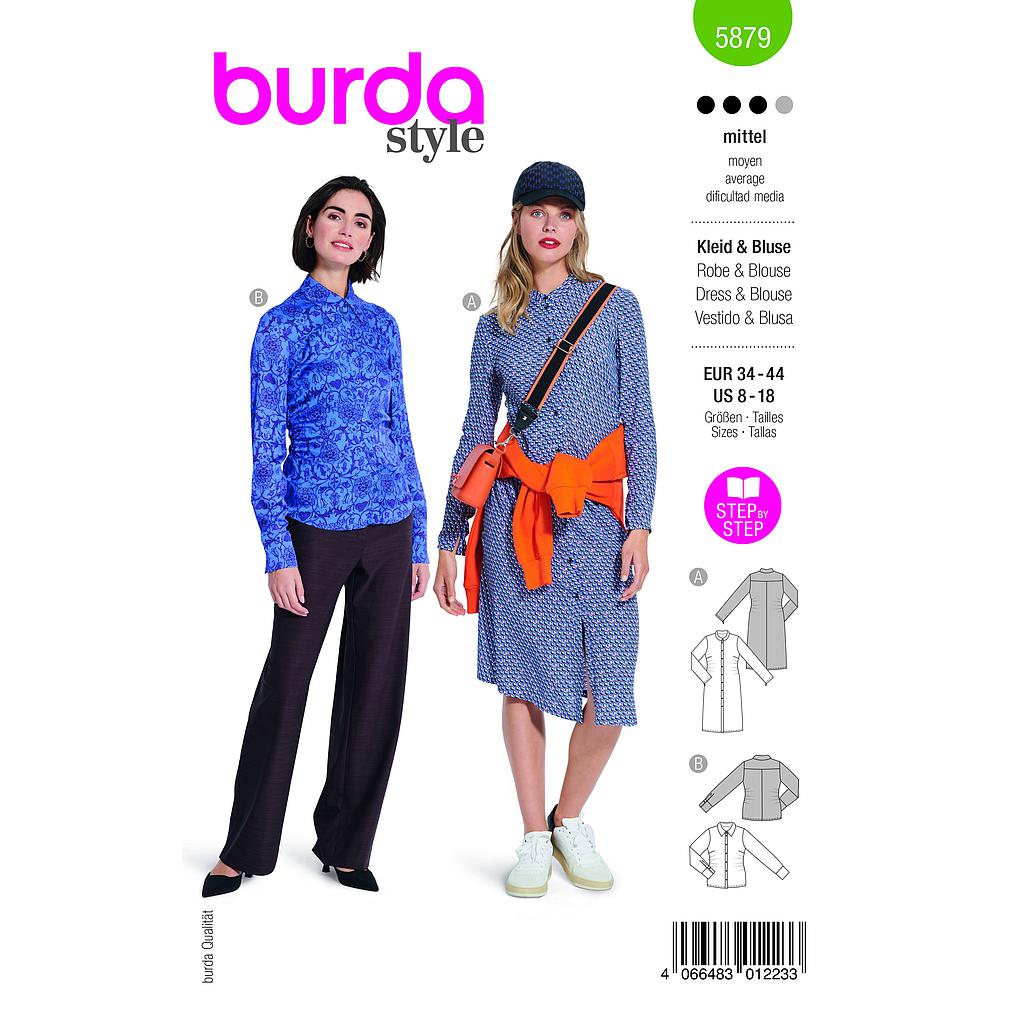 Patron Burda 5879-Robe & blouse