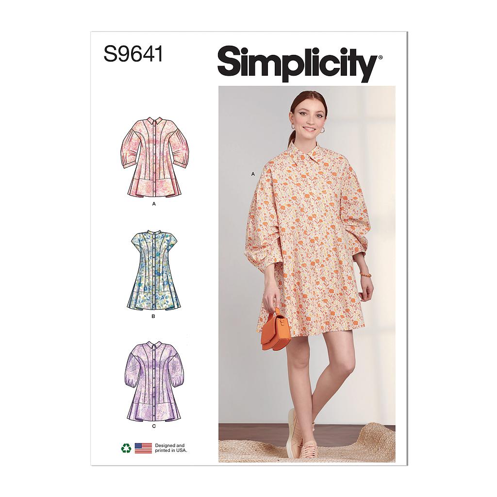 Patron Simplicity 9641 - Robe boutonnée du 34 au 50 (FR)