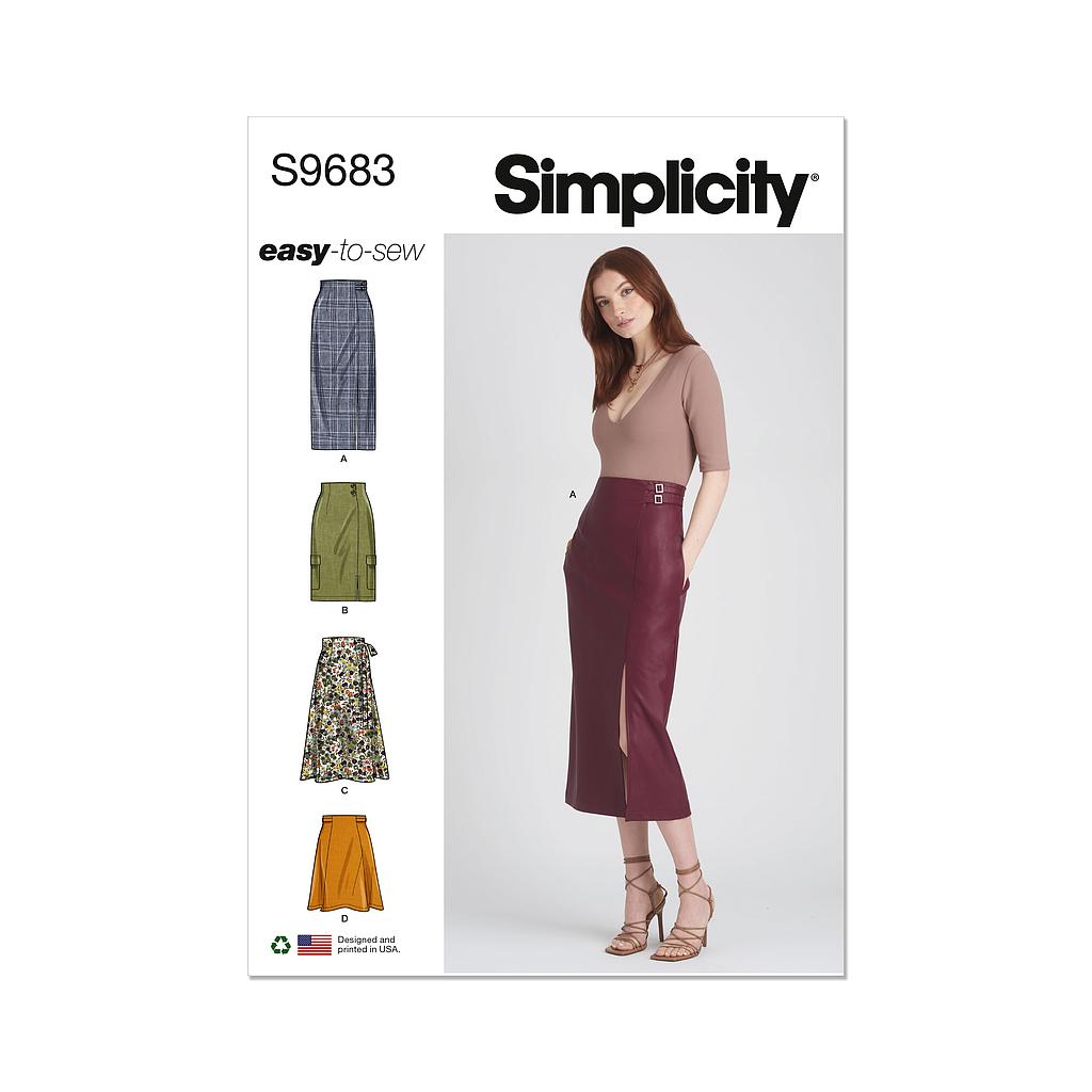 Patron Simplicity 9683 - Jupe du 36 au 54 (FR)