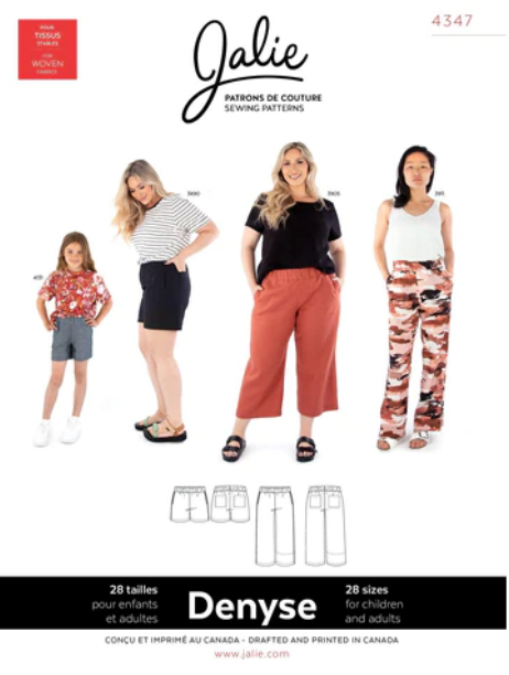 Patron Jalie DENYSE - Pantalon et short en tissé à enfiler