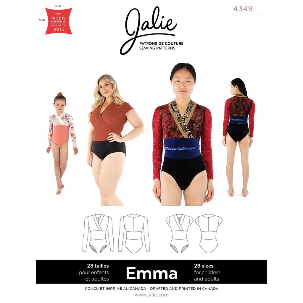 Patron Jalie EMMA - Maillots à encolure cache-coeur