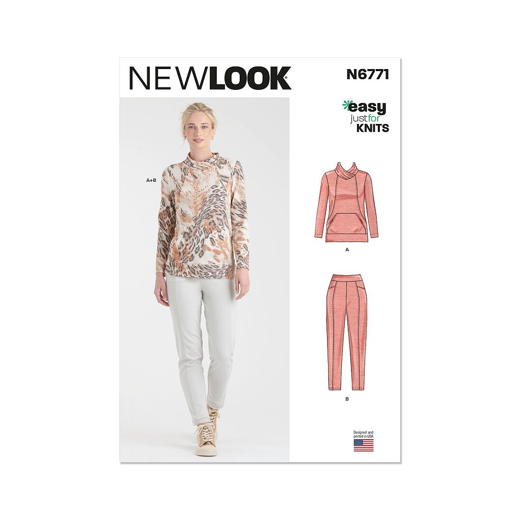 Patron New Look 6771 - Haut et pantalon du 32 au 54 FR