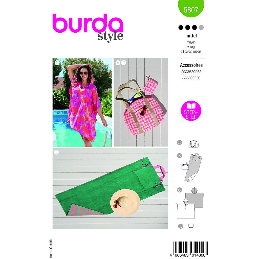Patron Burda 5807 - Kit plage