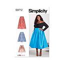 Patron Simplicity 9712 - Jupe du 48 au 66 FR