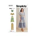 Patron Simplicity 9791 - Haut, jupe et pantalon du 32 au 48 FR