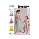 Patron Simplicity 9799 - Robe de fête du 32 au 44 FR