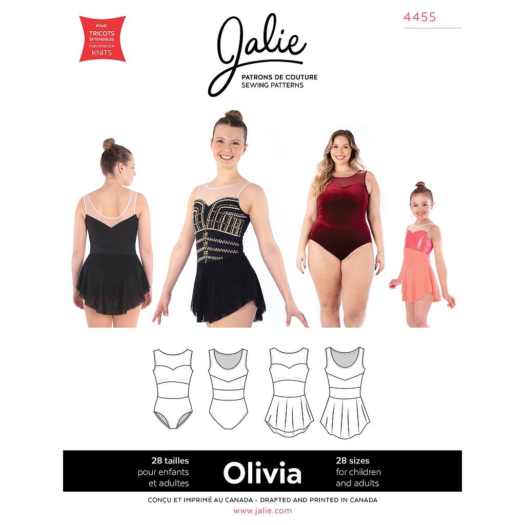Patron Jalie 4455 - Robe de patinage et justaucorps sans manches - OLIVIA