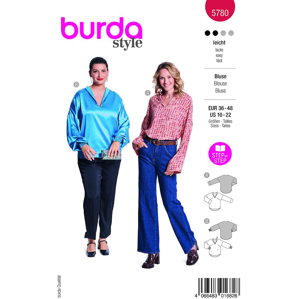 Patron Burda 5780 - Chemisier élégant