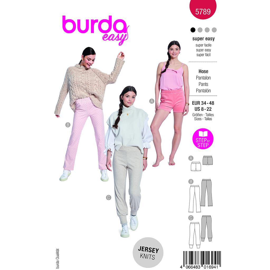 Patron Burda 5789 - Pantalon toutes occasions
