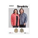 Patron Simplicity 9859 - Chemises unisexes grandes tailles