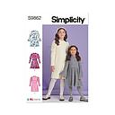 Patron Simplicity 9862 - Robes en tricot pour enfants et filles
