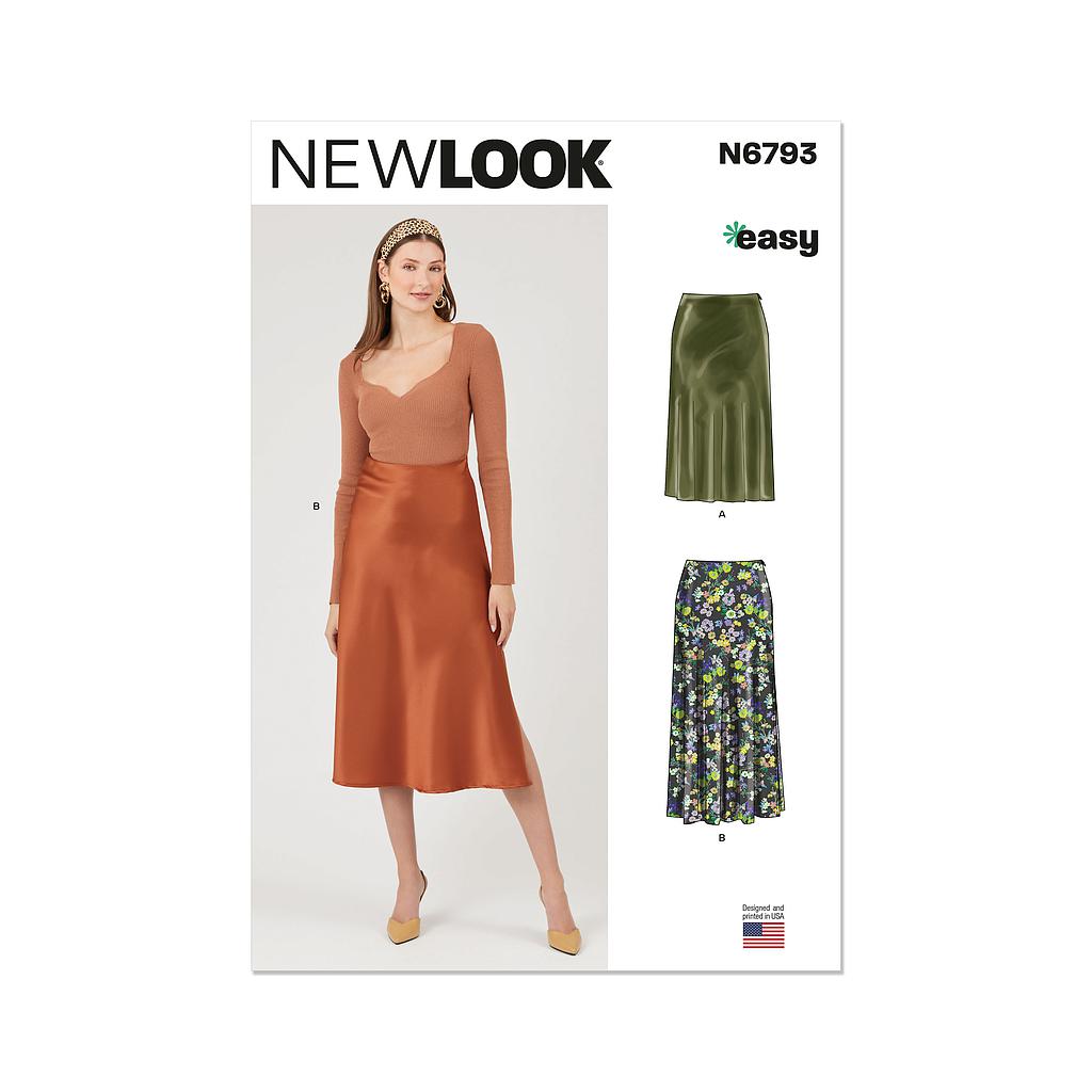 Patron New Look 6793 -  Jupe en Deux Longueurs pour Jeunes Femmes