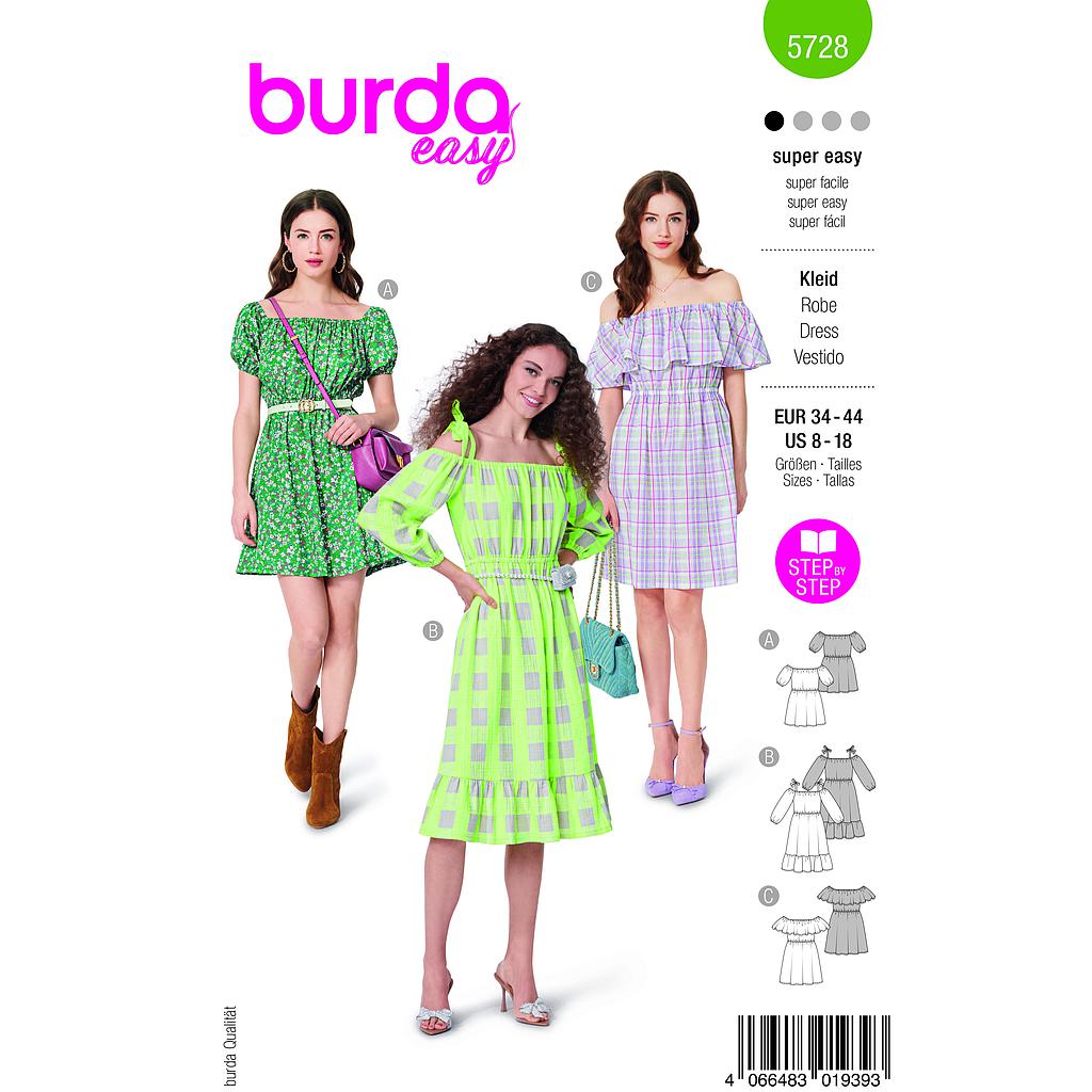 Patron Burda 5728 - Robe