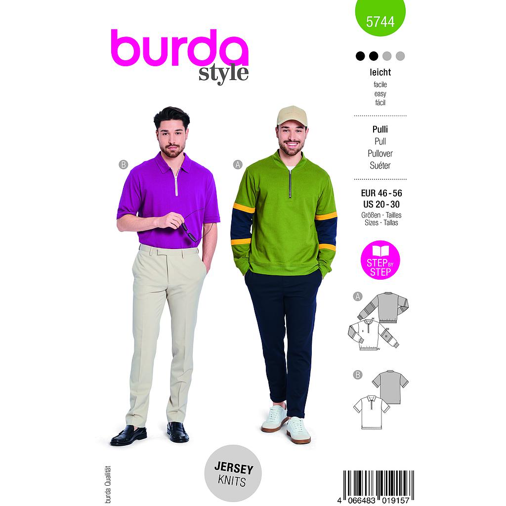Patron Burda 5744 - Pullover