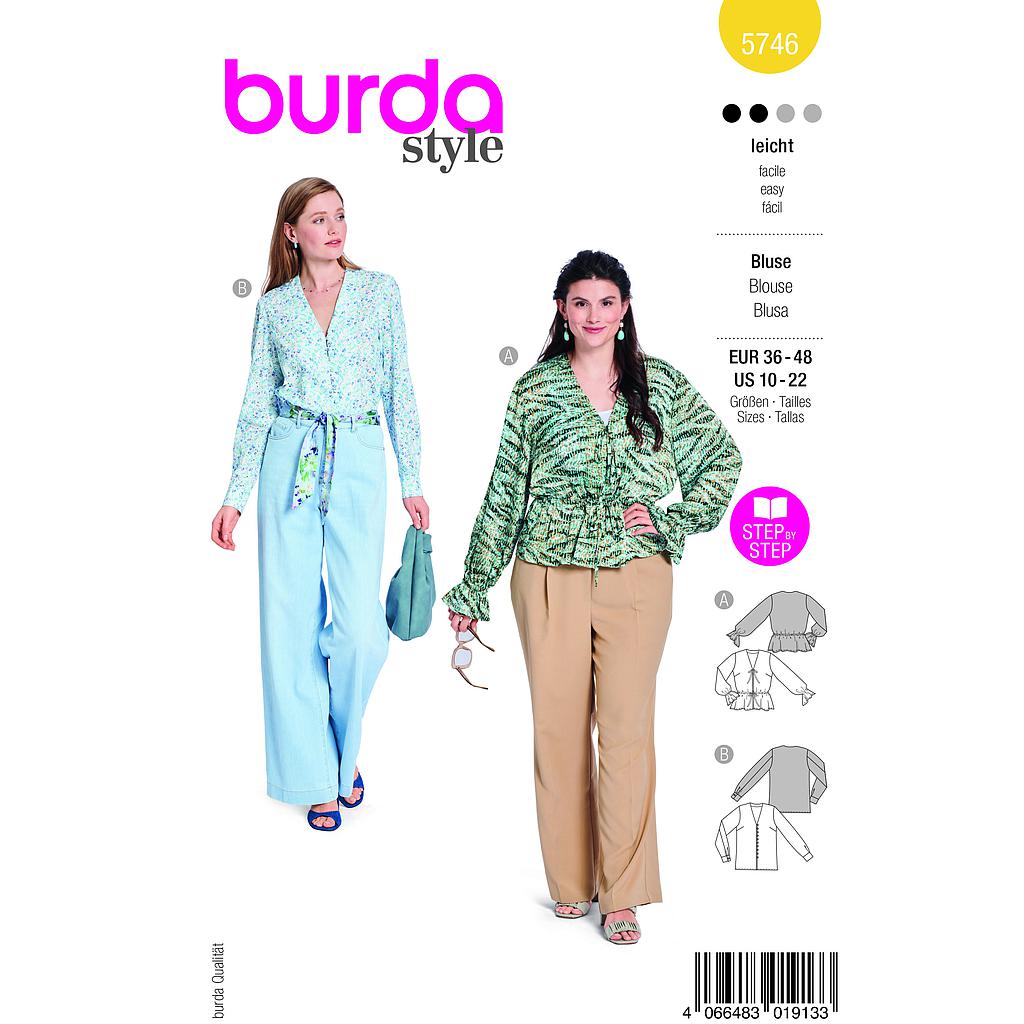 Patron Burda 5746 - Blouse