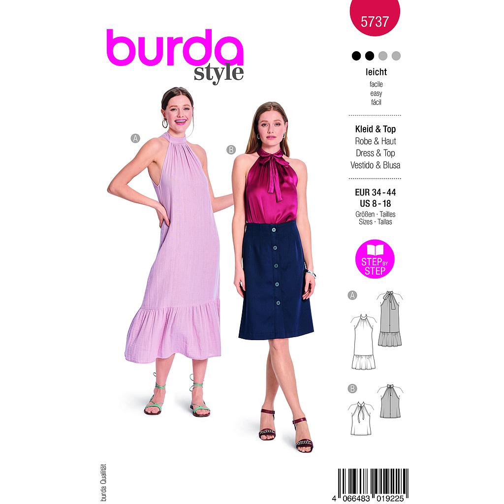 Patron Burda 5737 - Robe & Top
