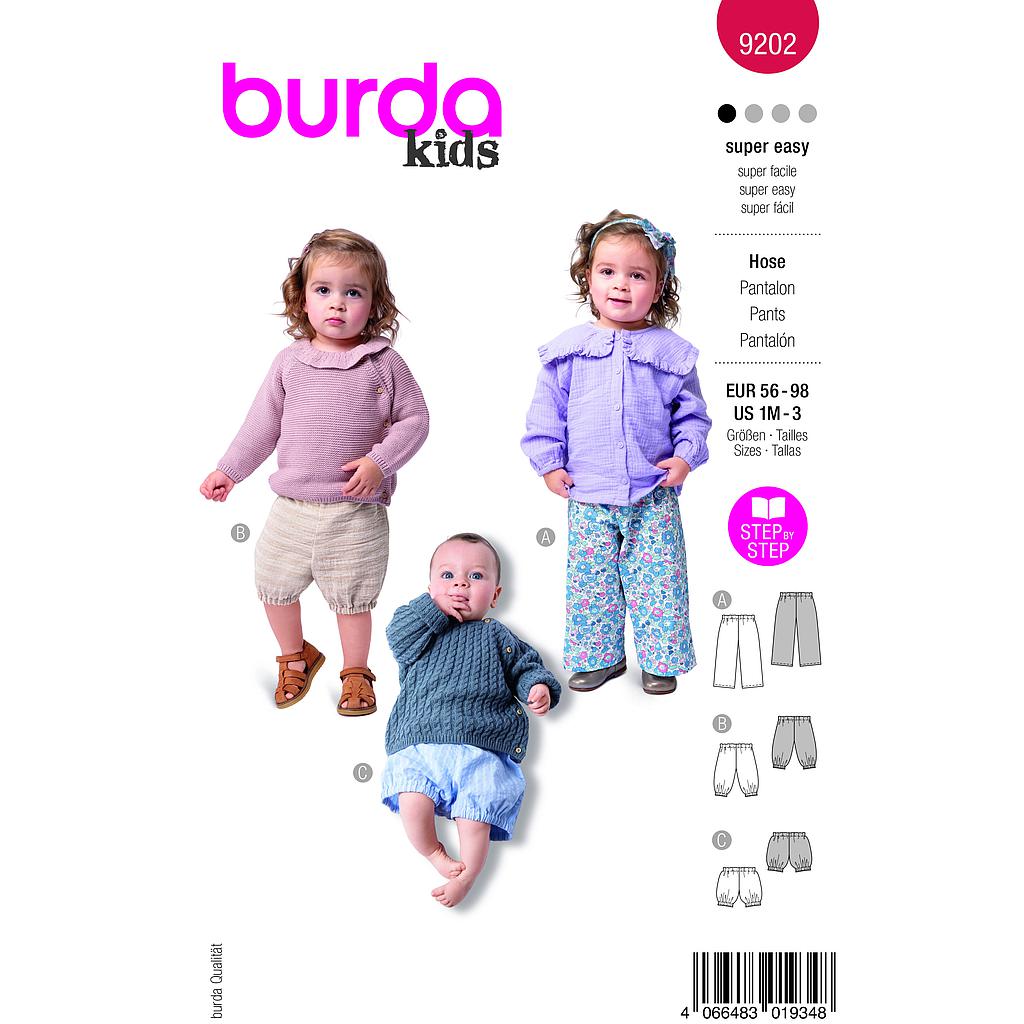 Patron Burda 9202 - Pantalon