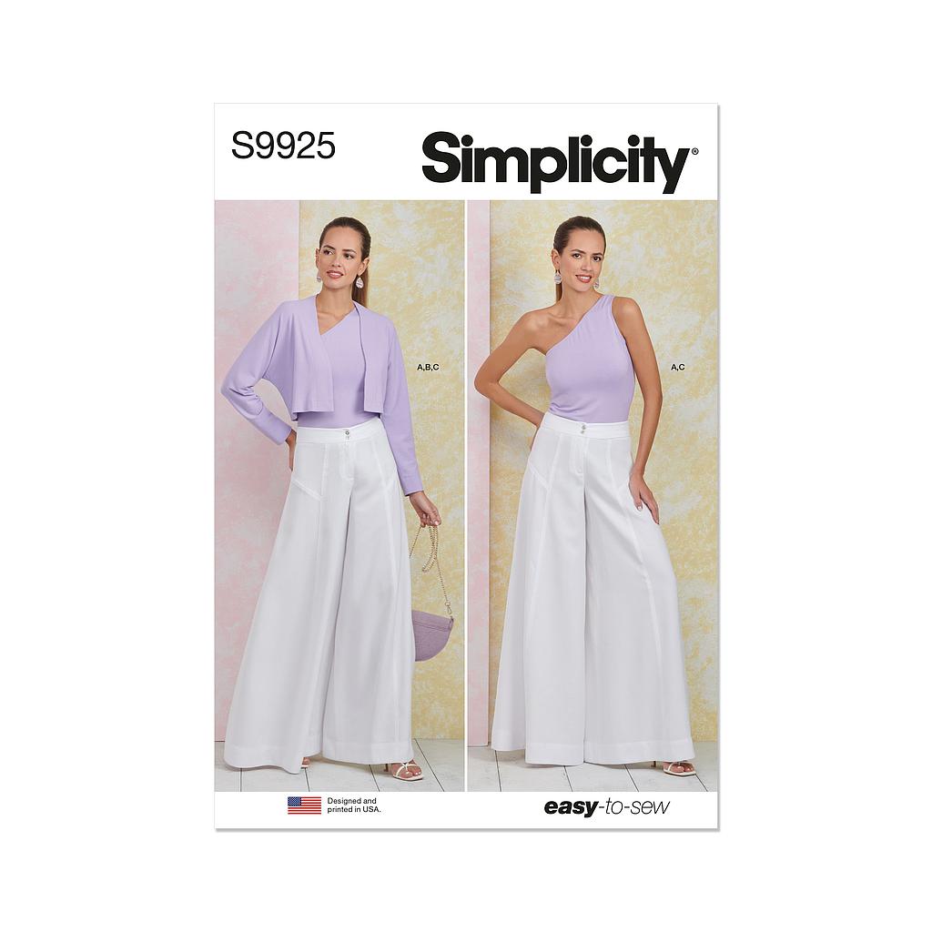 Patron Simplicity 9925 - Pantalon, haut et boléro