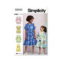 Patron Simplicity 9933 - Robe pour enfants avec variations de manches