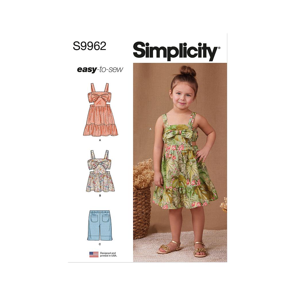 Patron Simplicity 9962 - Robe, haut et short