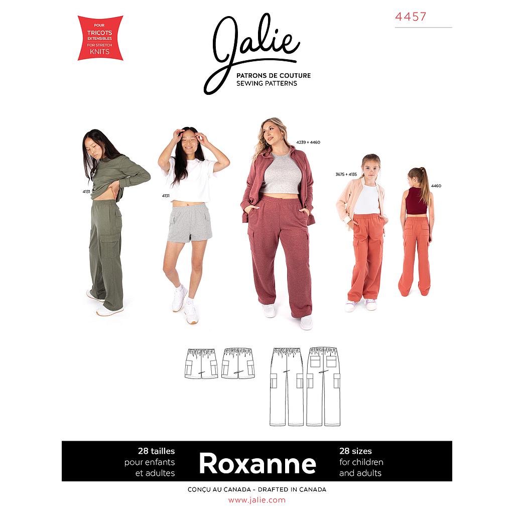 Patron Jalie 4457 - ROXANNE - Short et pantalon de jogging cargo